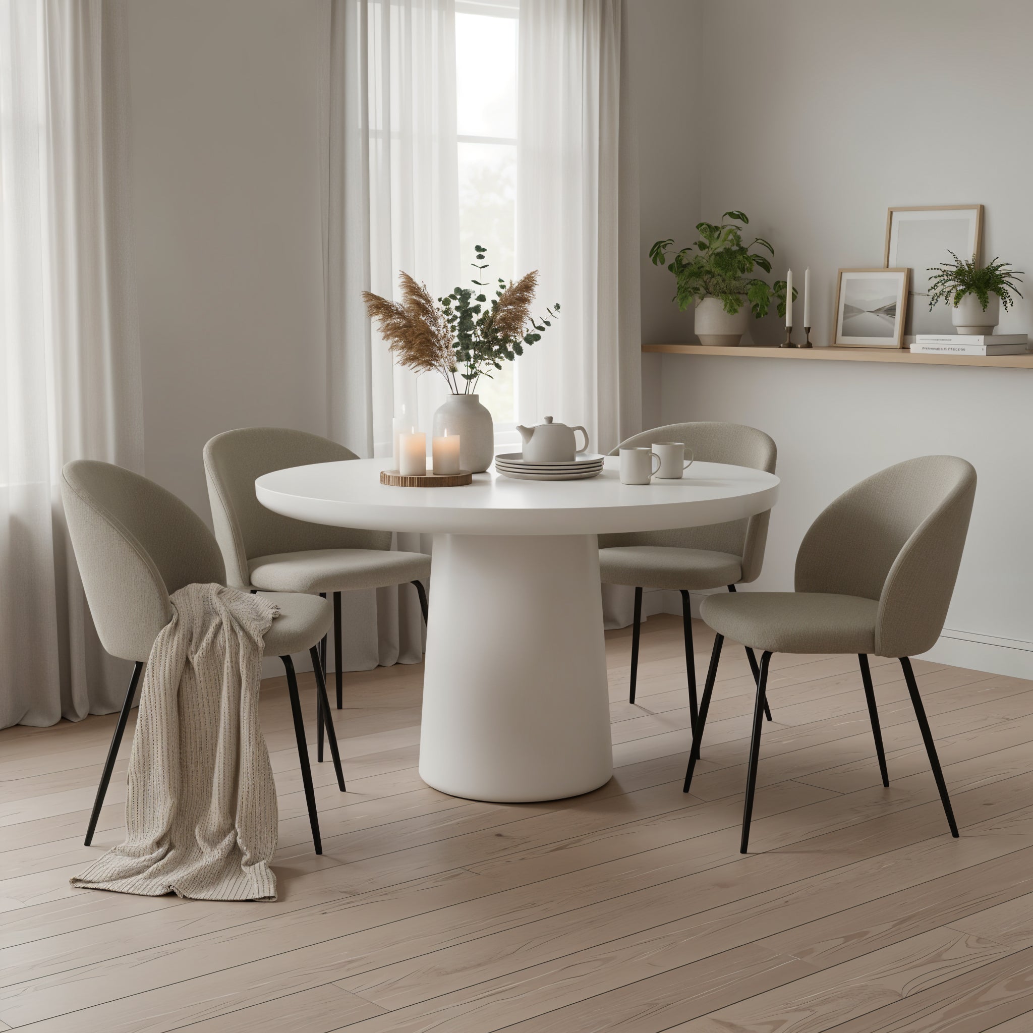 HOLVIK Tisch 120x120 cm – Naturweiß – Bild 5