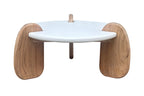 HOLVIK Couchtisch – Weiß, natur