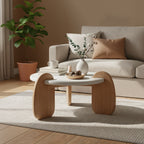 HOLVIK Couchtisch – Weiß, natur – Bild 4