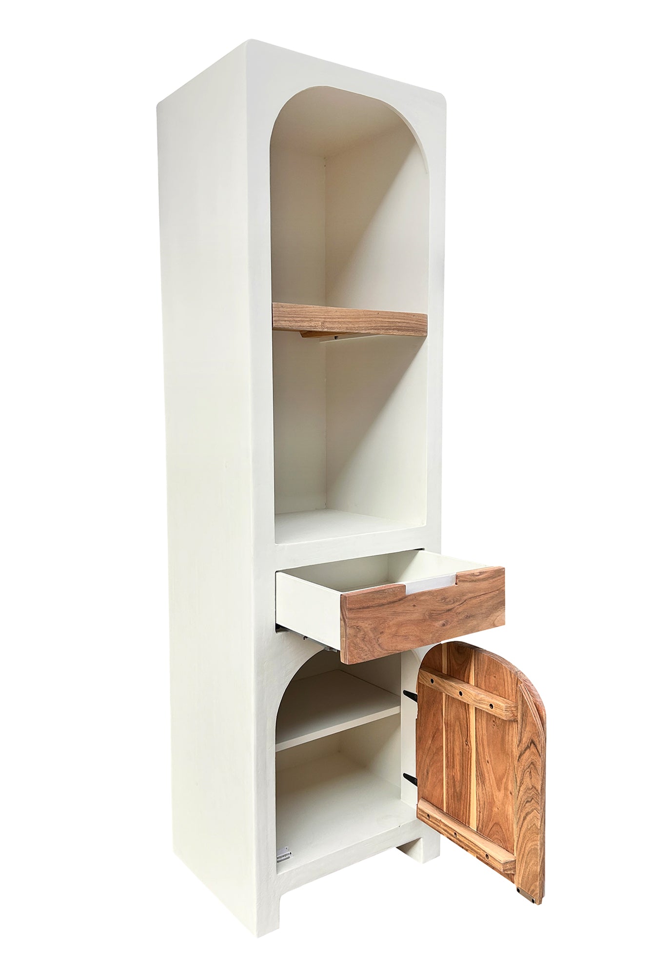 HOLVIK Hochschrank – Weiß, natur – Bild 3