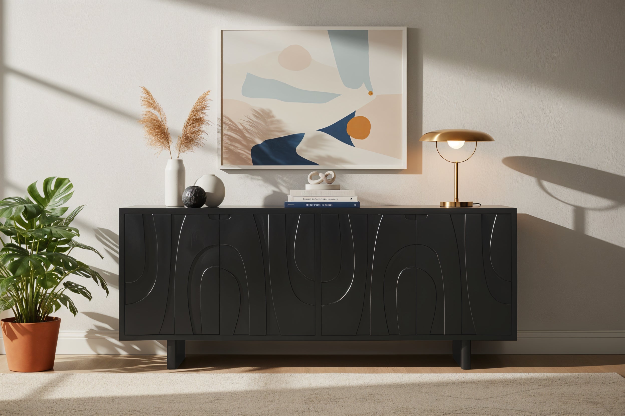 BLACK SMOOTH Sideboard – Schwarz – Bild 6