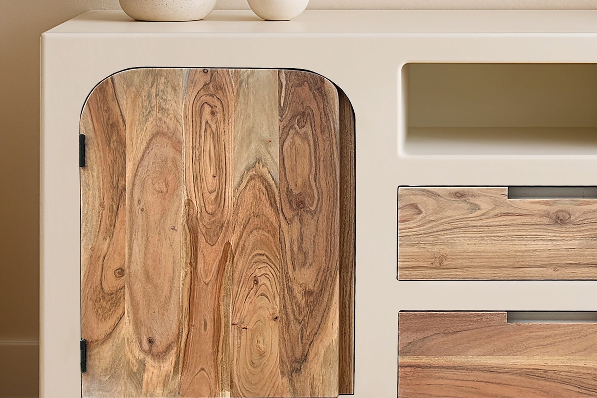 HOLVIK Sideboard – Weiß, natur – Bild 7