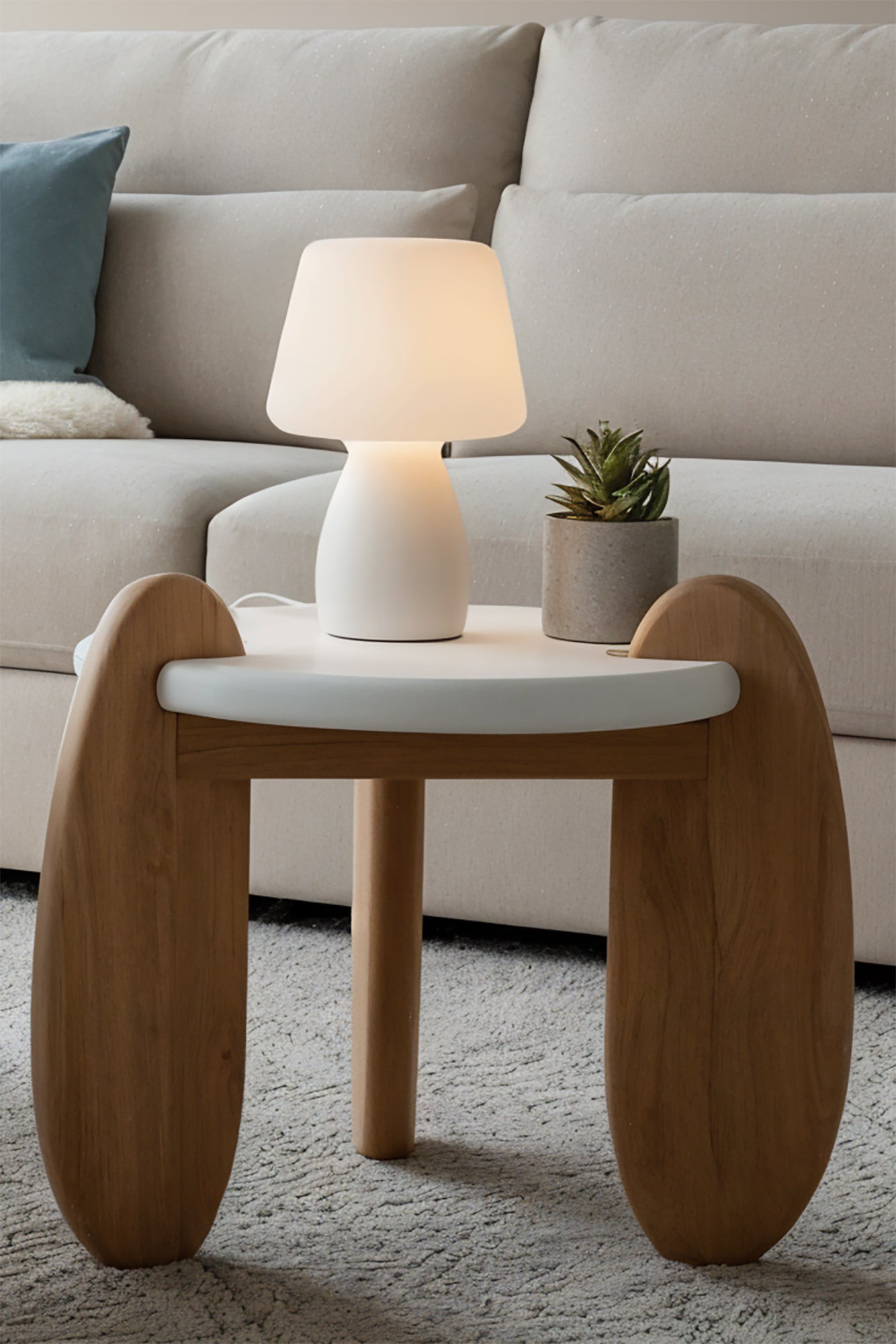 HOLVIK Couchtisch – Weiß, natur – Bild 7