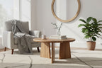 WAVE Couchtisch Ø 90 cm – Natur – Bild 4