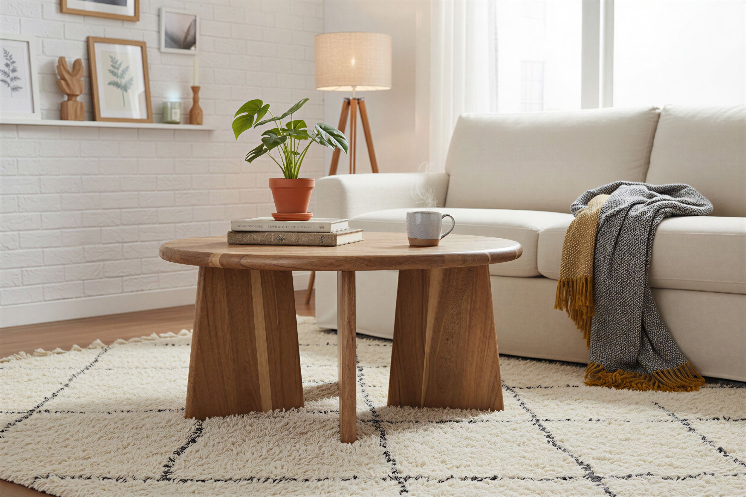 WAVE Couchtisch Ø 90 cm – Natur – Bild 5