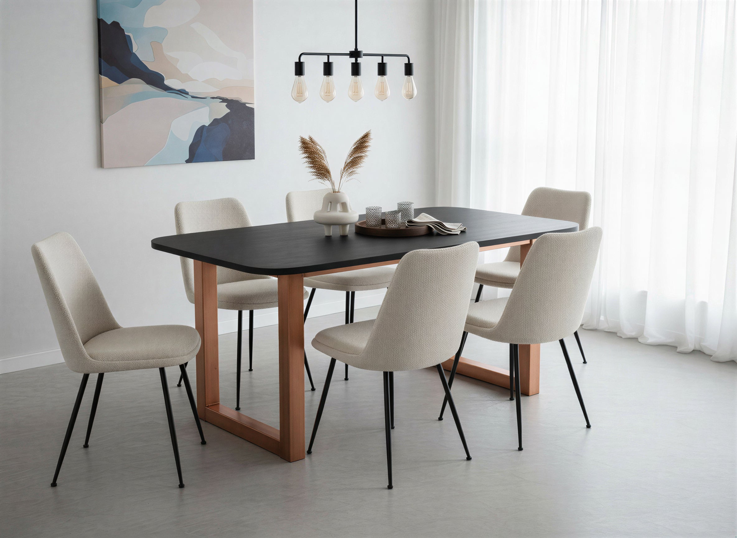 BLACK SMOOTH Tischplatte 240x100 cm – Schwarz – Bild 4