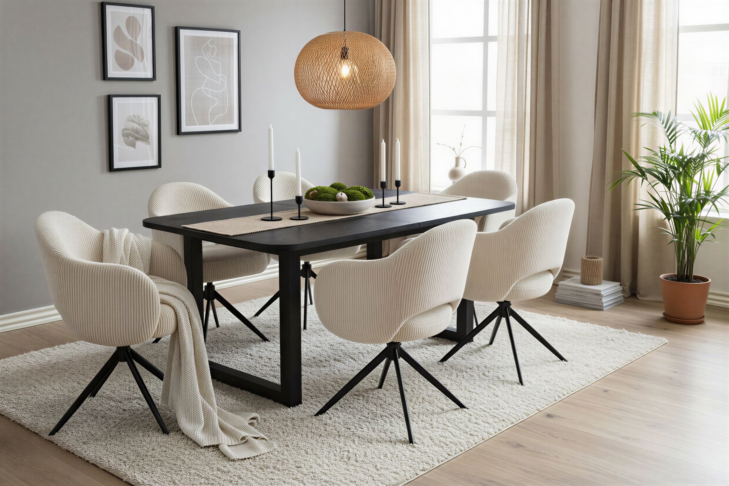 TABLES & CO Tisch 180x90 cm – Schwarz, antikschwarz – Bild 2