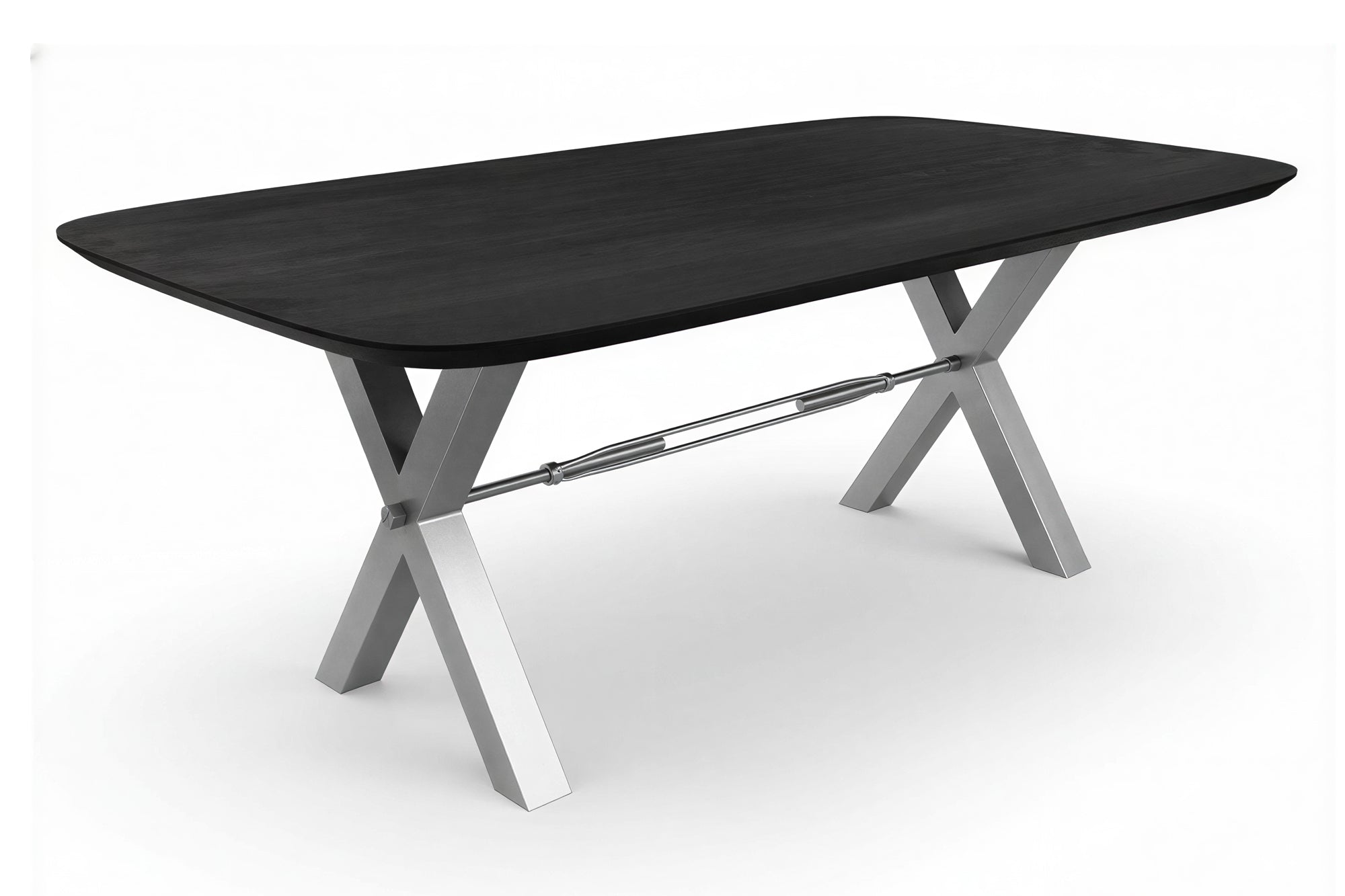 TABLES & CO Tisch 180x90 cm – Schwarz, antiksilber