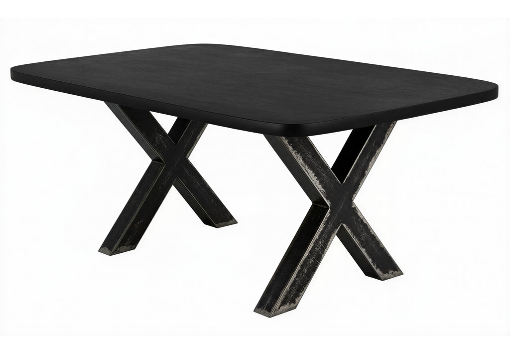 TABLES & CO Tisch 180x90 cm – Schwarz, used look