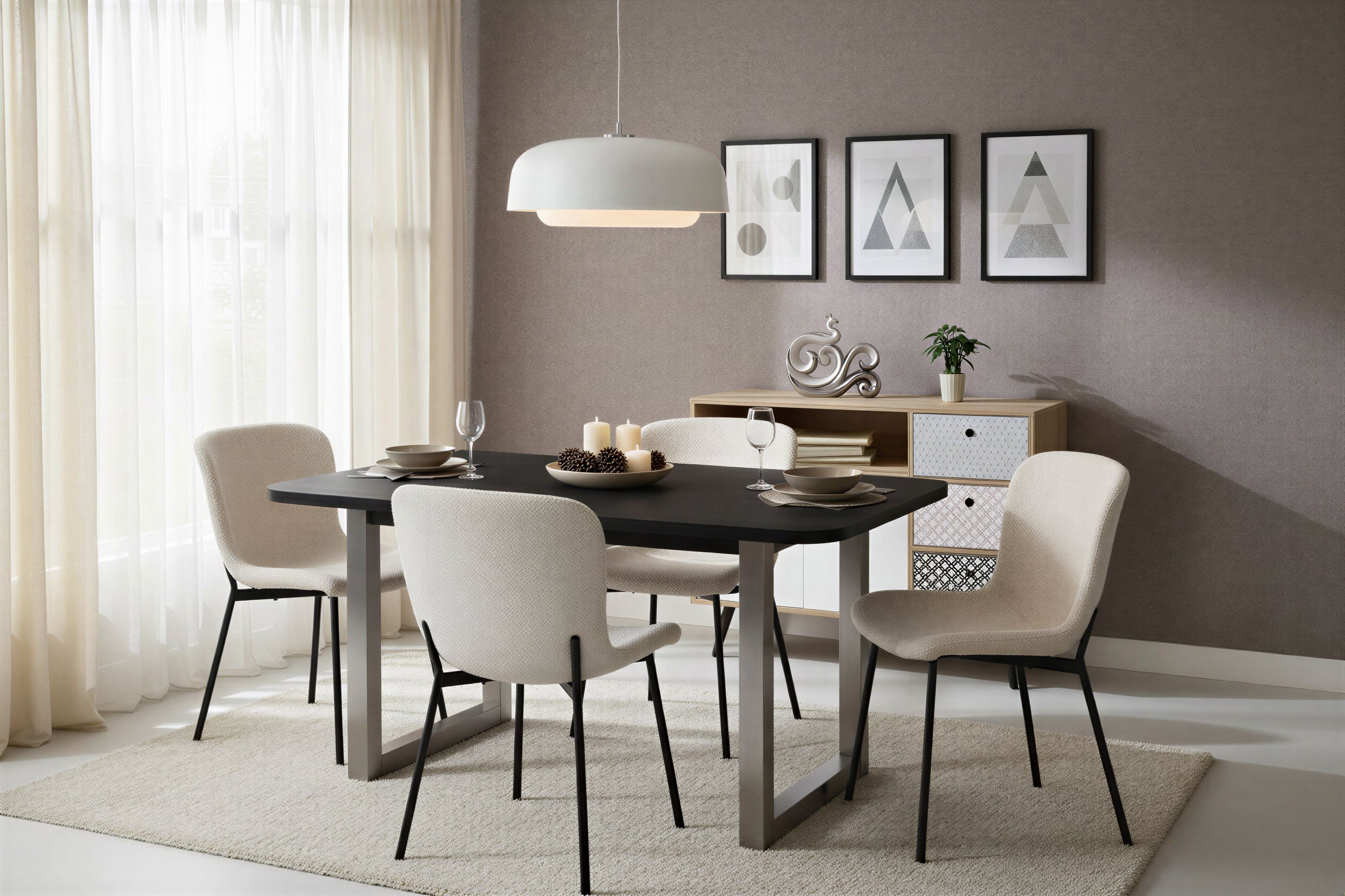 SIT&CHAIRS Stuhl 2er Set – Bezug weiß, Beine mattschwarz – Bild 10