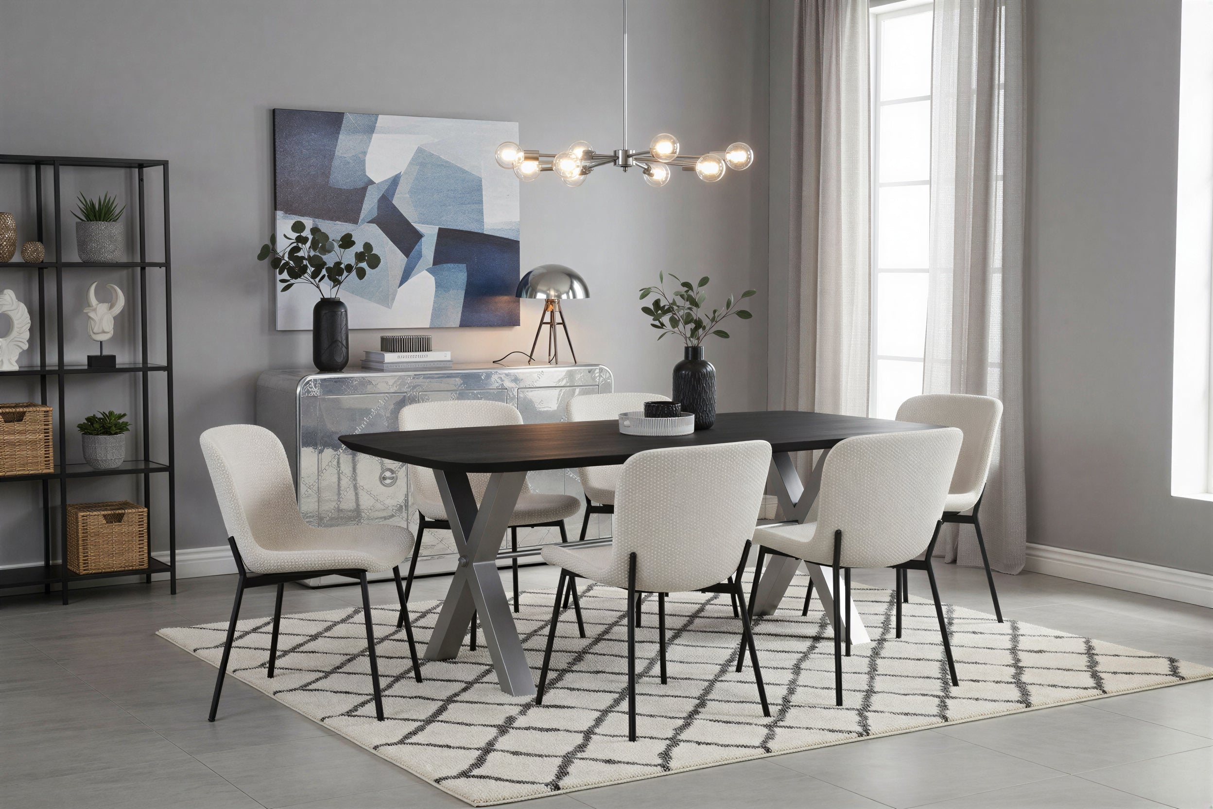 TABLES & CO Tisch 240x100 cm – Schwarz, antiksilber – Bild 2