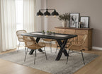 TABLES & CO Tisch 180x90 cm – Schwarz, used look – Bild 2