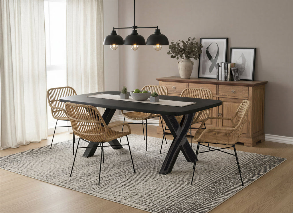TABLES & CO Tisch 240x100 cm – Schwarz, used look – Bild 2