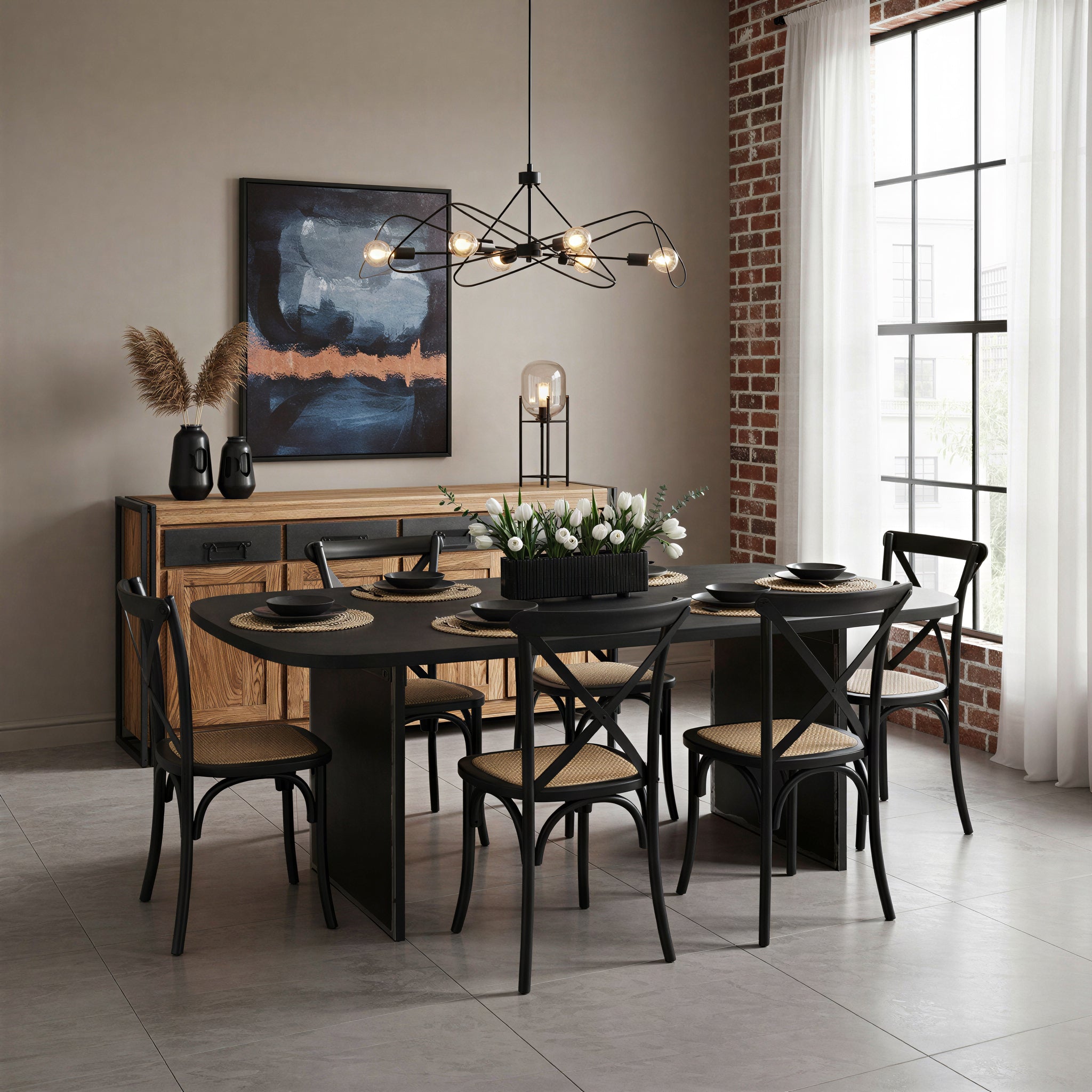 TABLES & CO Tisch 240x100 cm – Schwarz – Bild 2
