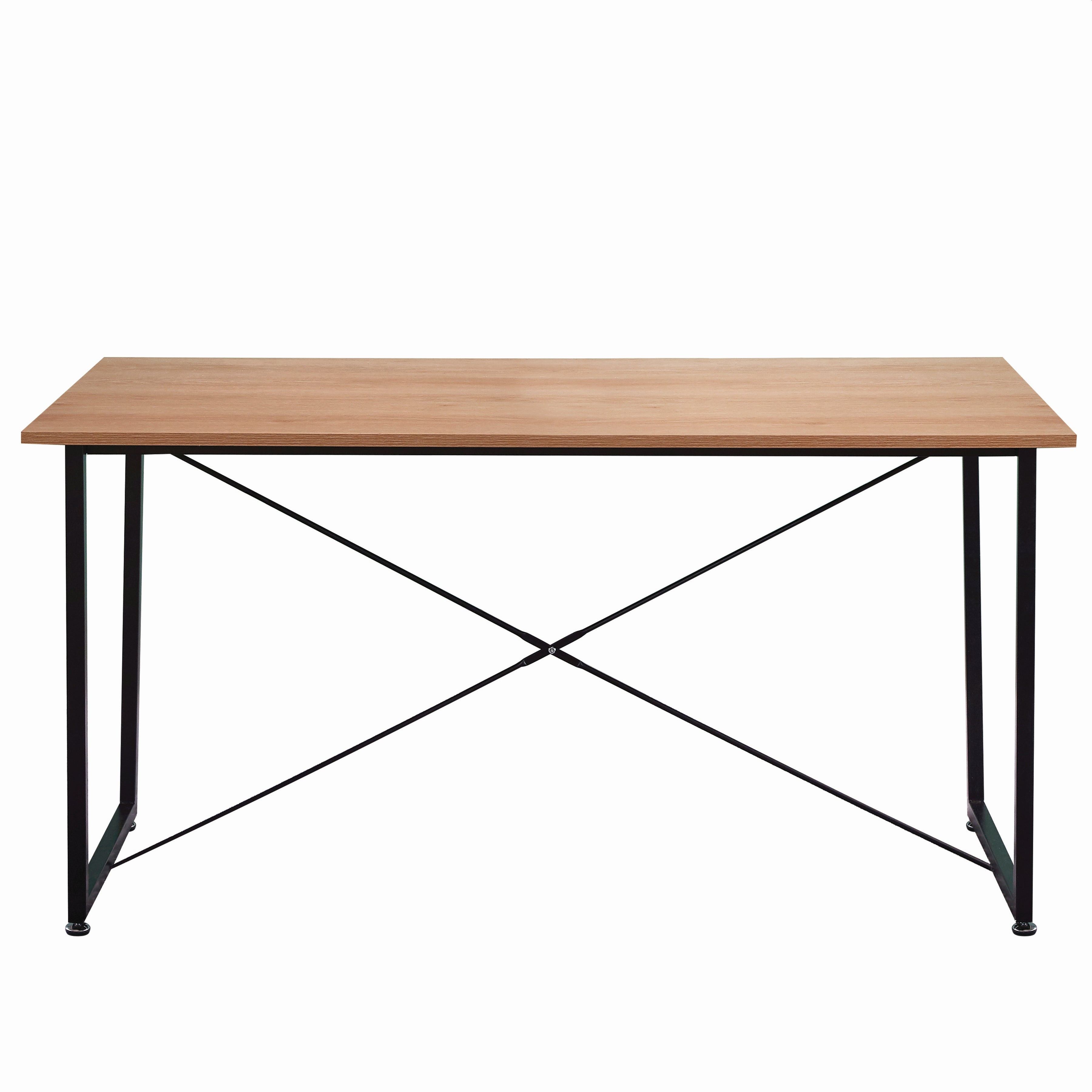 Tisch Tisch 140x70 cm – Platte natur, Gestell schwarz – SikaXXL