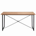 Tisch Tisch 140x70 cm – Platte natur, Gestell schwarz