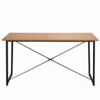 Tisch Tisch 140x70 cm – Platte natur, Gestell schwarz