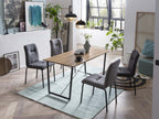 Tisch Tisch 140x70 cm – Platte natur, Gestell schwarz – Bild 6