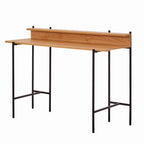 Schreibtisch Schreibtisch 120x46 cm – Platte natur, Gestell schwarz – Bild 2