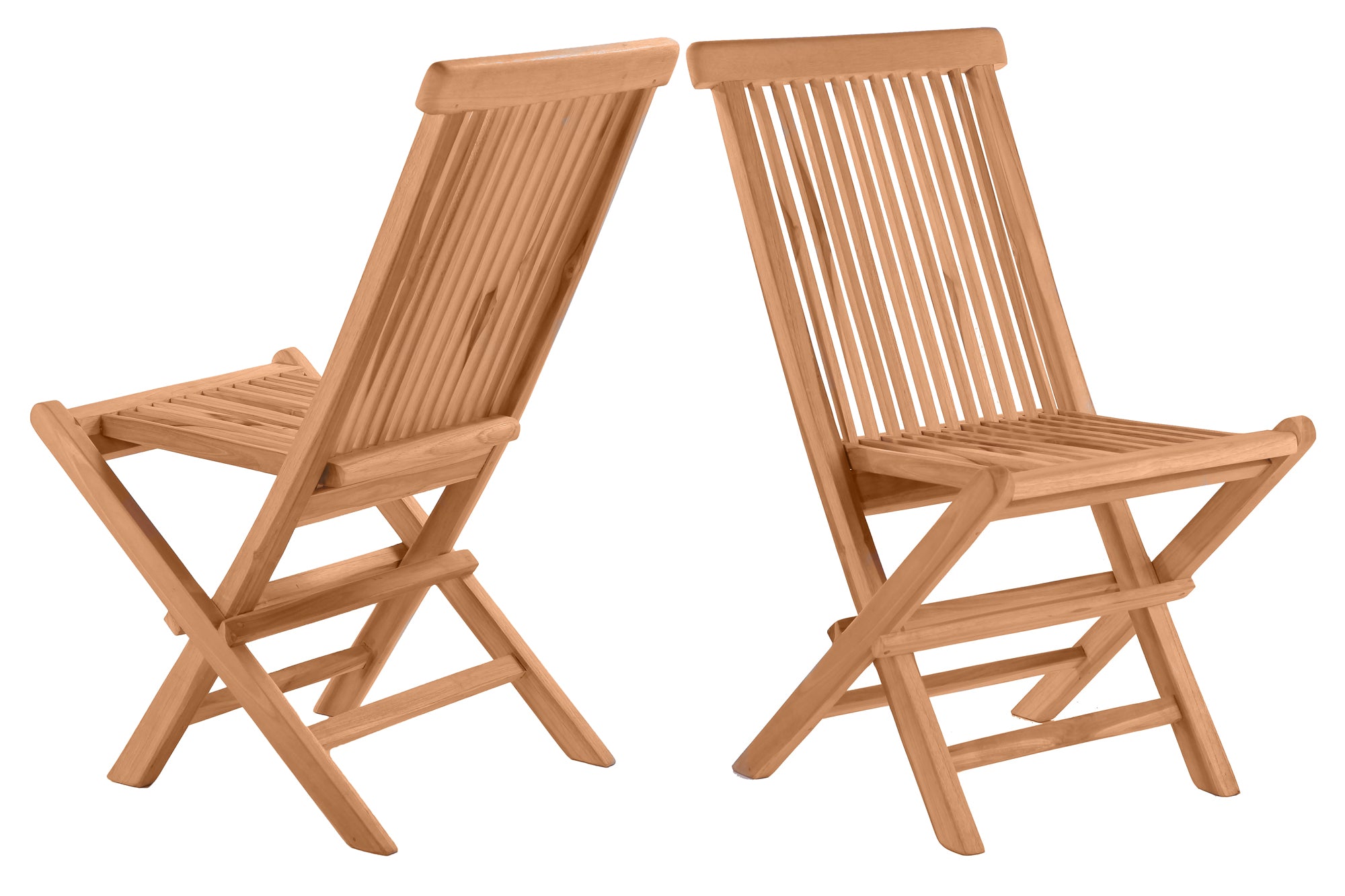 Garten Outdoor Gartenstuhl, 2er-Set – Natur