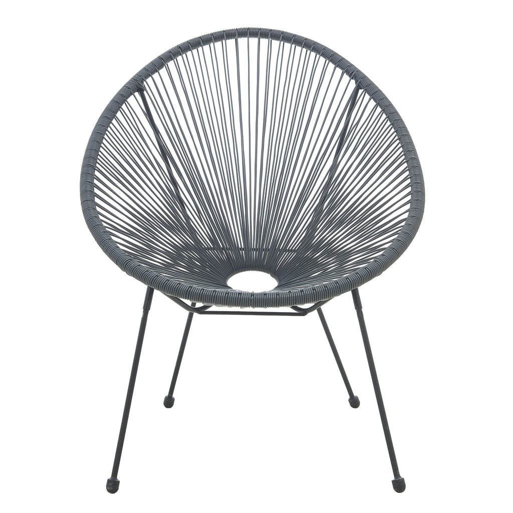 Garten Outdoor Stuhl, 2er-Set – Grau – Bild 2