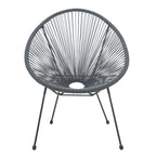 Garten Outdoor Stuhl, 2er-Set – Grau – Bild 2