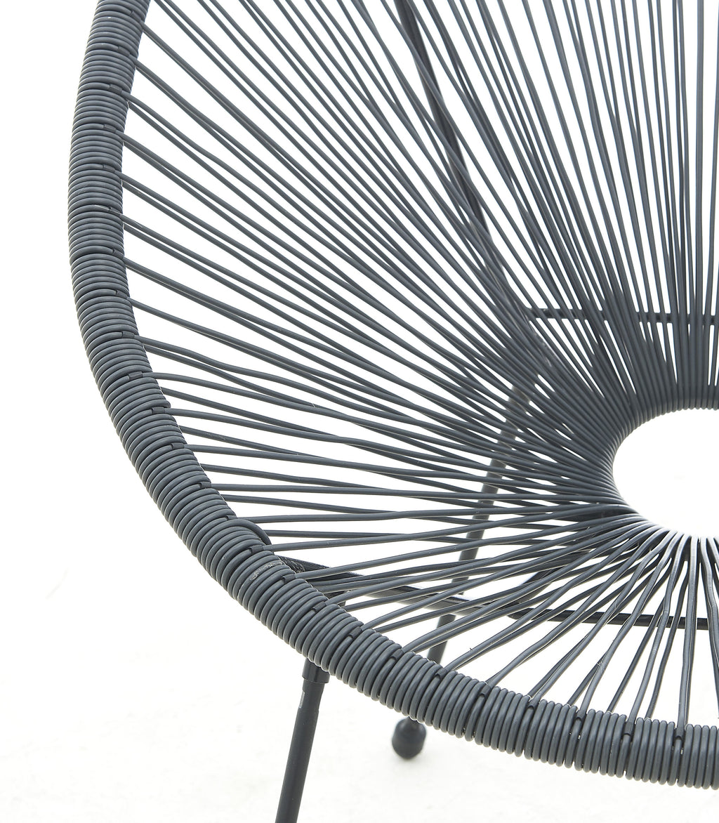 Garten Outdoor Stuhl, 2er-Set – Grau – Bild 4