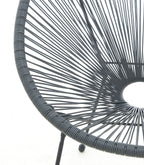 Garten Outdoor Stuhl, 2er-Set – Grau – Bild 4