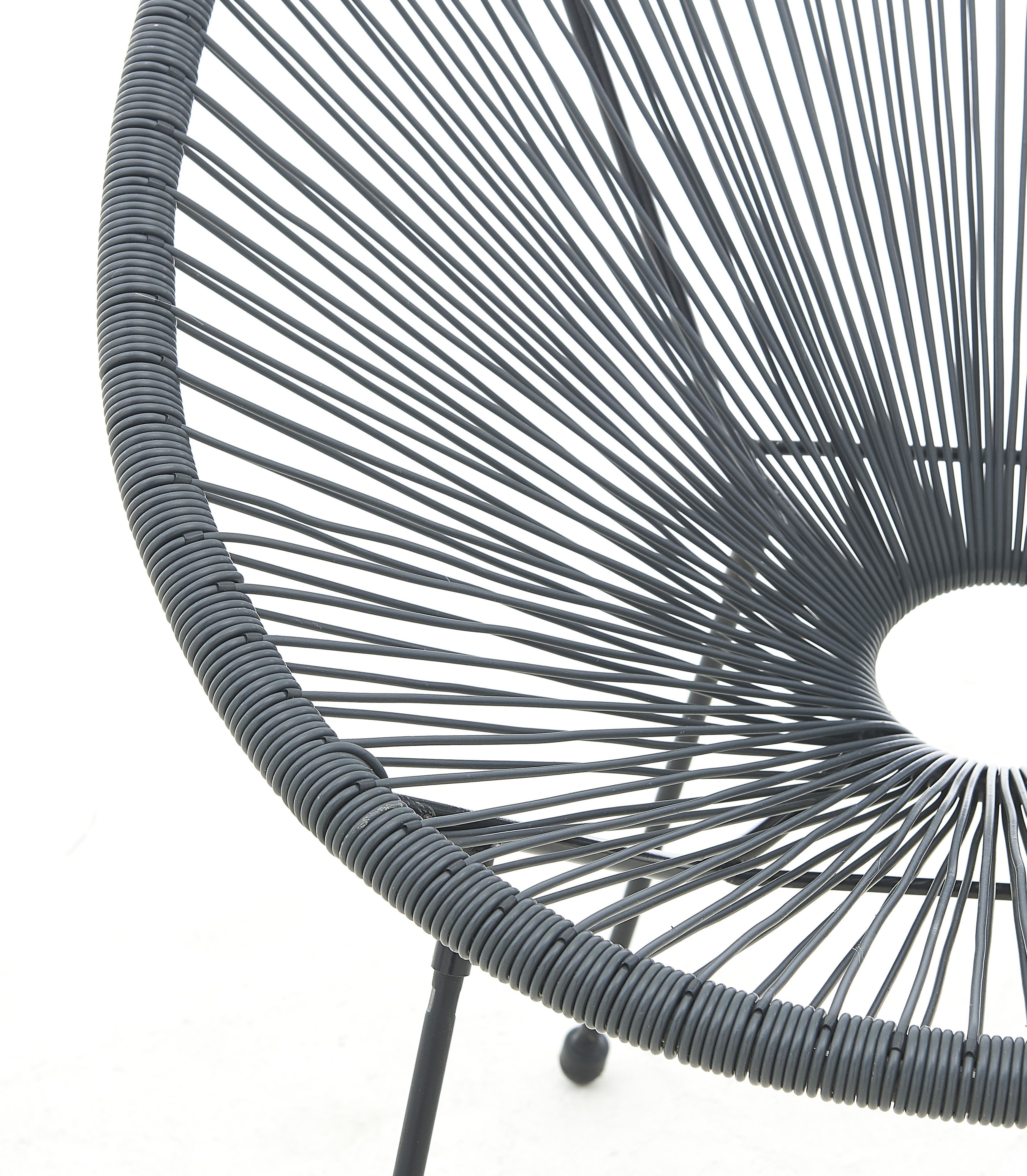 Garten Outdoor Stuhl, 2er-Set – Grau – Bild 4