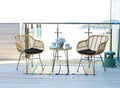 Garten Outdoor Sitzgruppe – Natur, Beine schwarz, Kissen schwarz