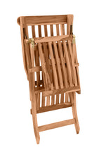 Garten Outdoor Liegestuhl mit Fußstütze – Natur – Bild 5
