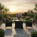 Garten Sitzgruppe – Braun, Kissen schwarz – Bild 6