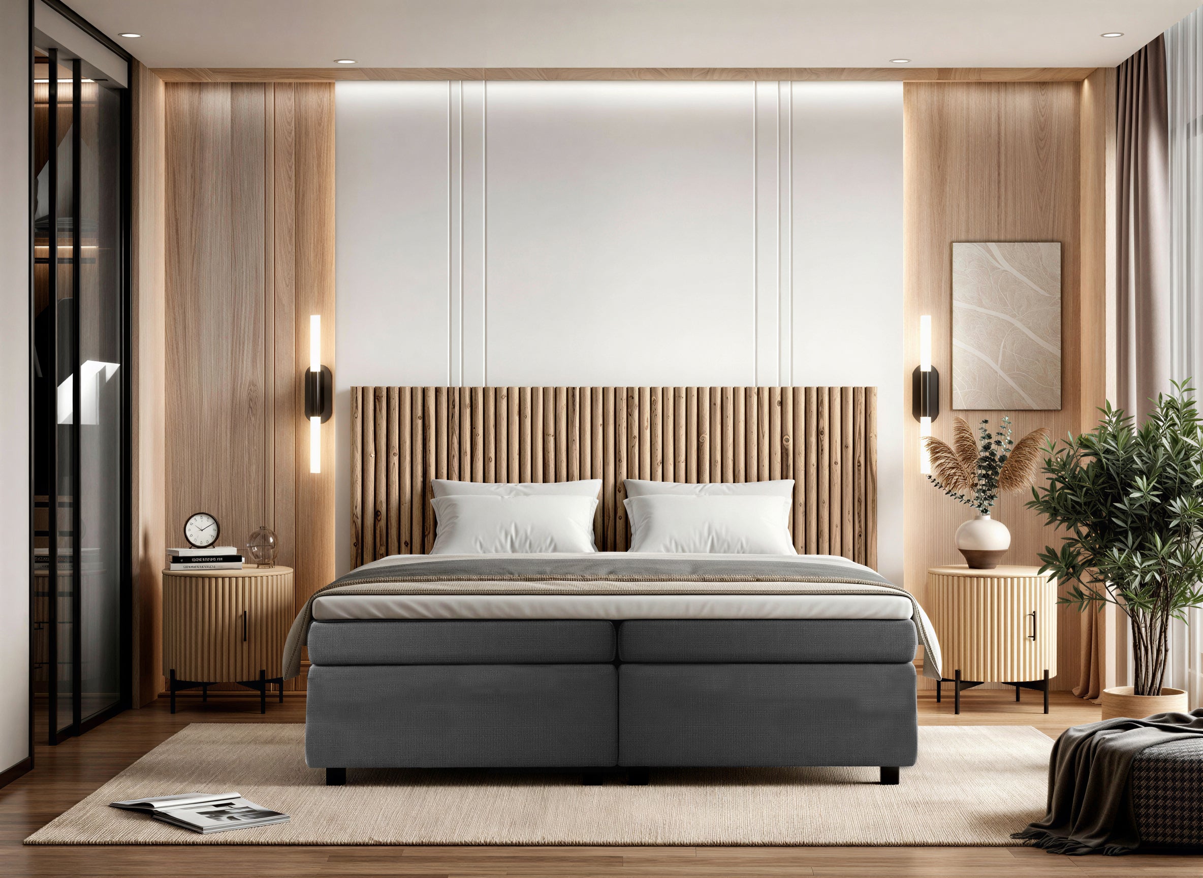 STRIPE Nachtkommode – Naturfarben, schwarz – Bild 9