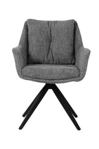 AMBRA Essgruppe 5 tlg. 130x130 cm – Natur, Bezug grau, Beine mattschwarz – Bild 7