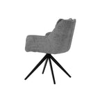 AMBRA Essgruppe 5 tlg. 130x130 cm – Natur, Bezug grau, Beine mattschwarz – Bild 10
