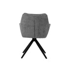 AMBRA Essgruppe 5 tlg. 130x130 cm – Natur, Bezug grau, Beine mattschwarz – Bild 12