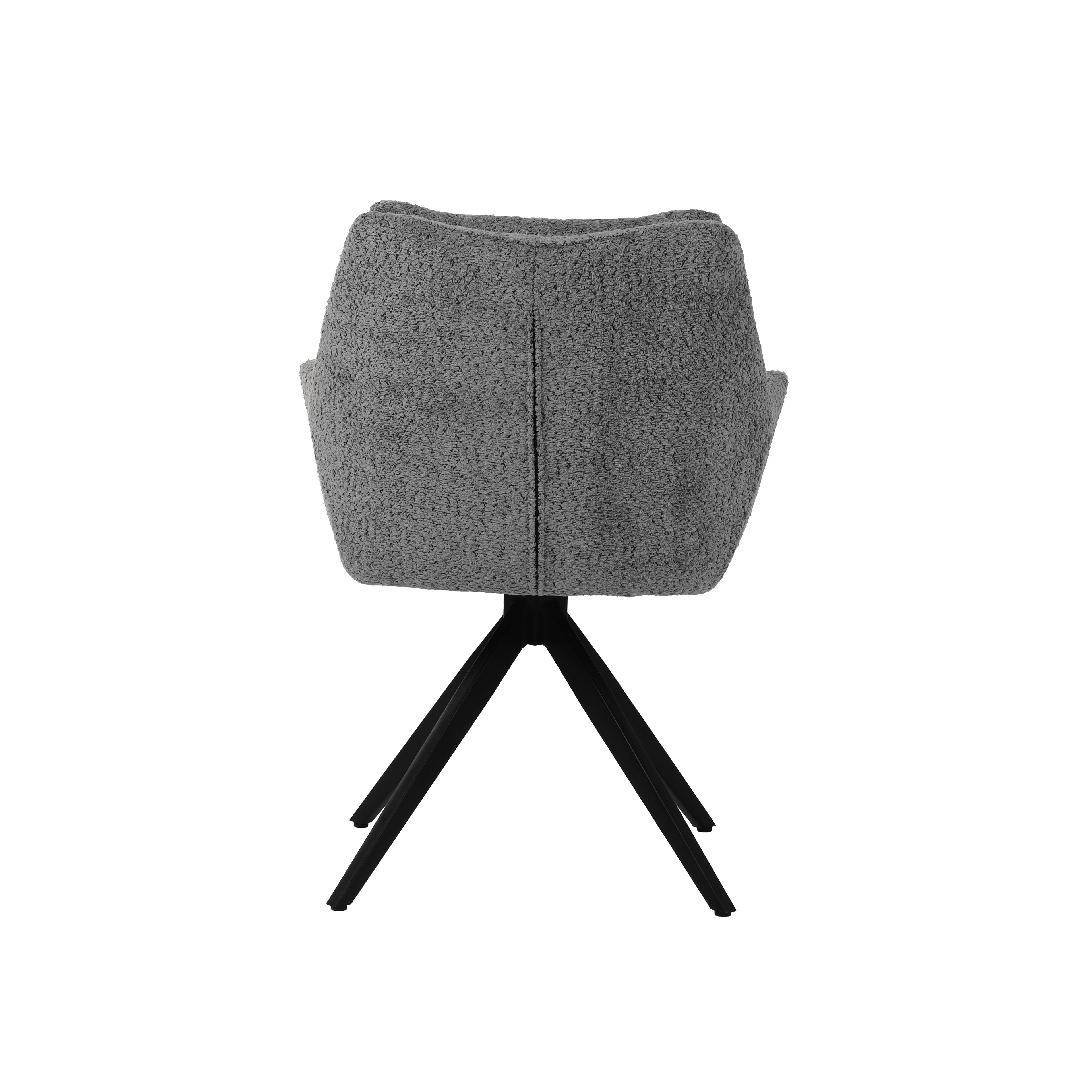 AMBRA Essgruppe 5 tlg. 130x130 cm – Natur, Bezug grau, Beine mattschwarz – Bild 12