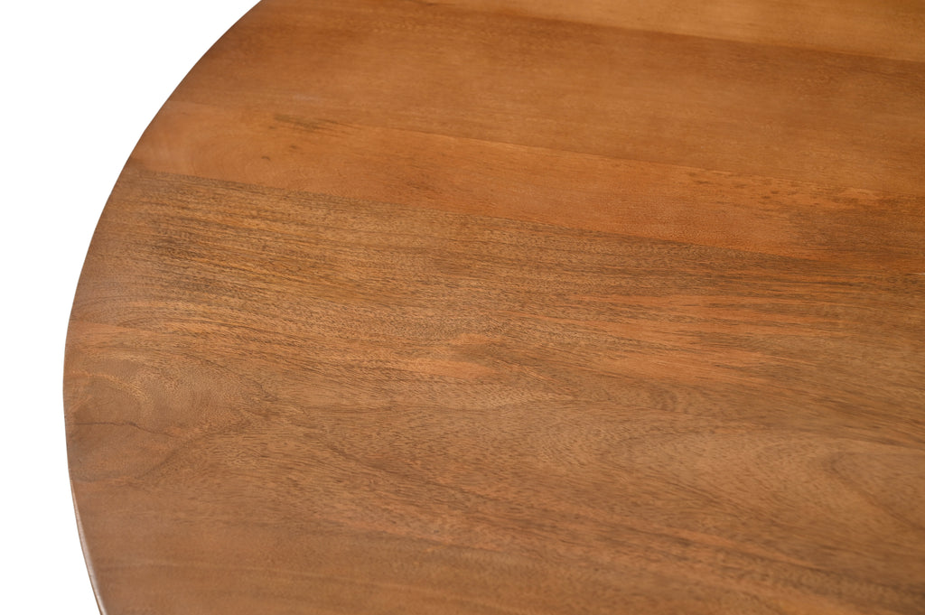 AMBRA Essgruppe 5 tlg. 130x130 cm – Natur, Bezug weiß, Beine mattschwarz – Bild 6