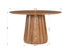 AMBRA Essgruppe 5 tlg. 130x130 cm – Natur, Bezug weiß, Beine mattschwarz – Bild 7