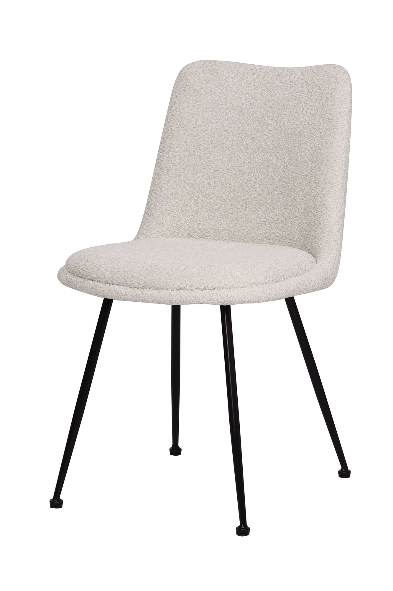 AMBRA Essgruppe 5 tlg. 130x130 cm – Natur, Bezug weiß, Beine mattschwarz – Bild 9
