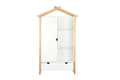 Schrank Kleiderschrank – Weiß, natur