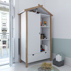 Schrank Kleiderschrank – Weiß, natur – Bild 5