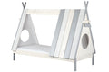 Bett Kinderbett – Weiß, grau