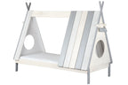 Bett Kinderbett – Weiß, grau