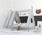 Bett Kinderbett – Weiß, grau – Bild 4