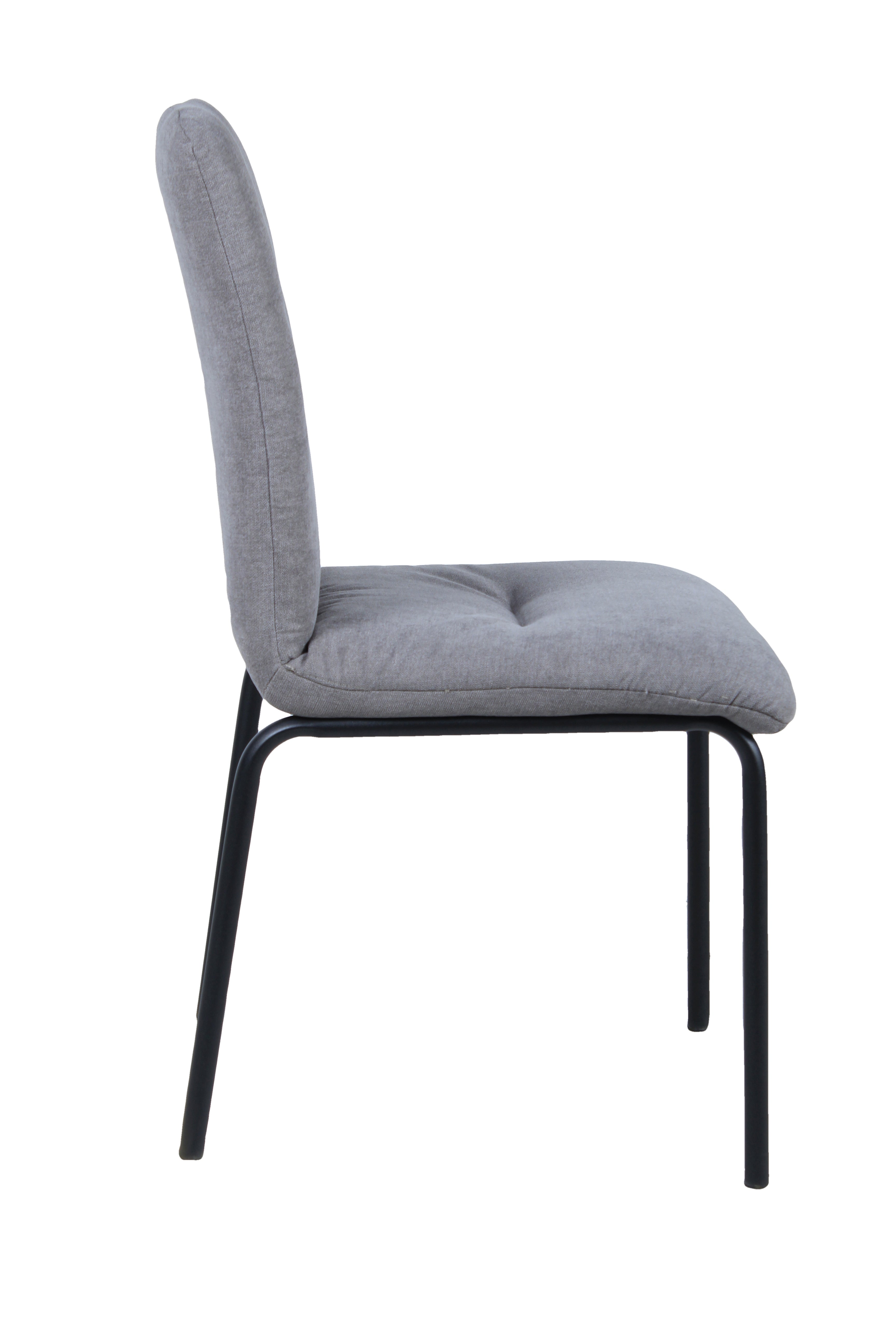 Stuhl, 2er-Set – Bezug hellgrau, Gestell matt schwarz – Bild 4