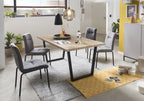 Stuhl, 2er-Set – Bezug hellgrau, Gestell matt schwarz – Bild 8