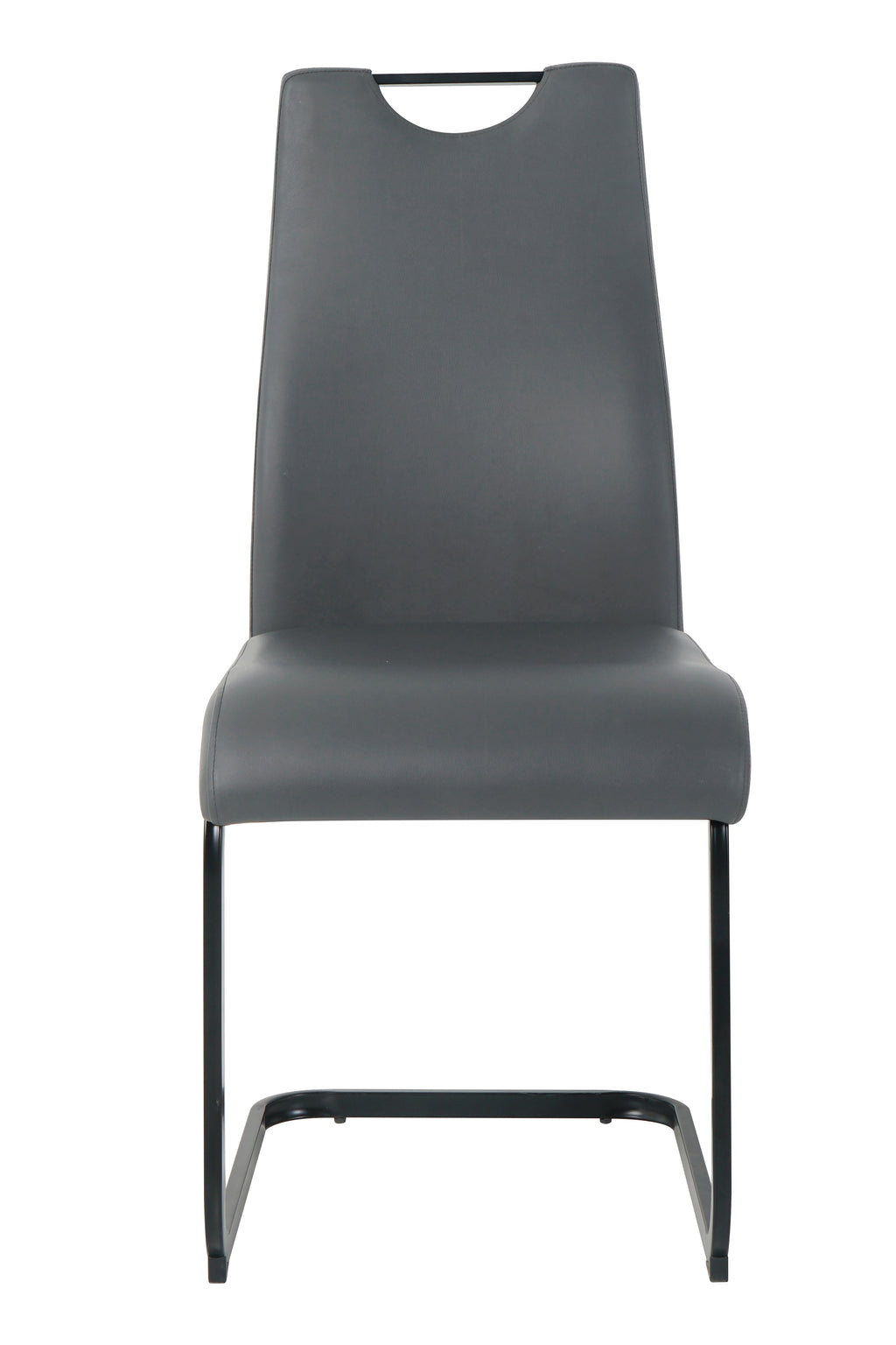 Stuhl, 2er-Set – Bezug grau, Beine schwarz – Bild 3