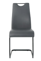 Stuhl, 2er-Set – Bezug grau, Beine schwarz – Bild 3
