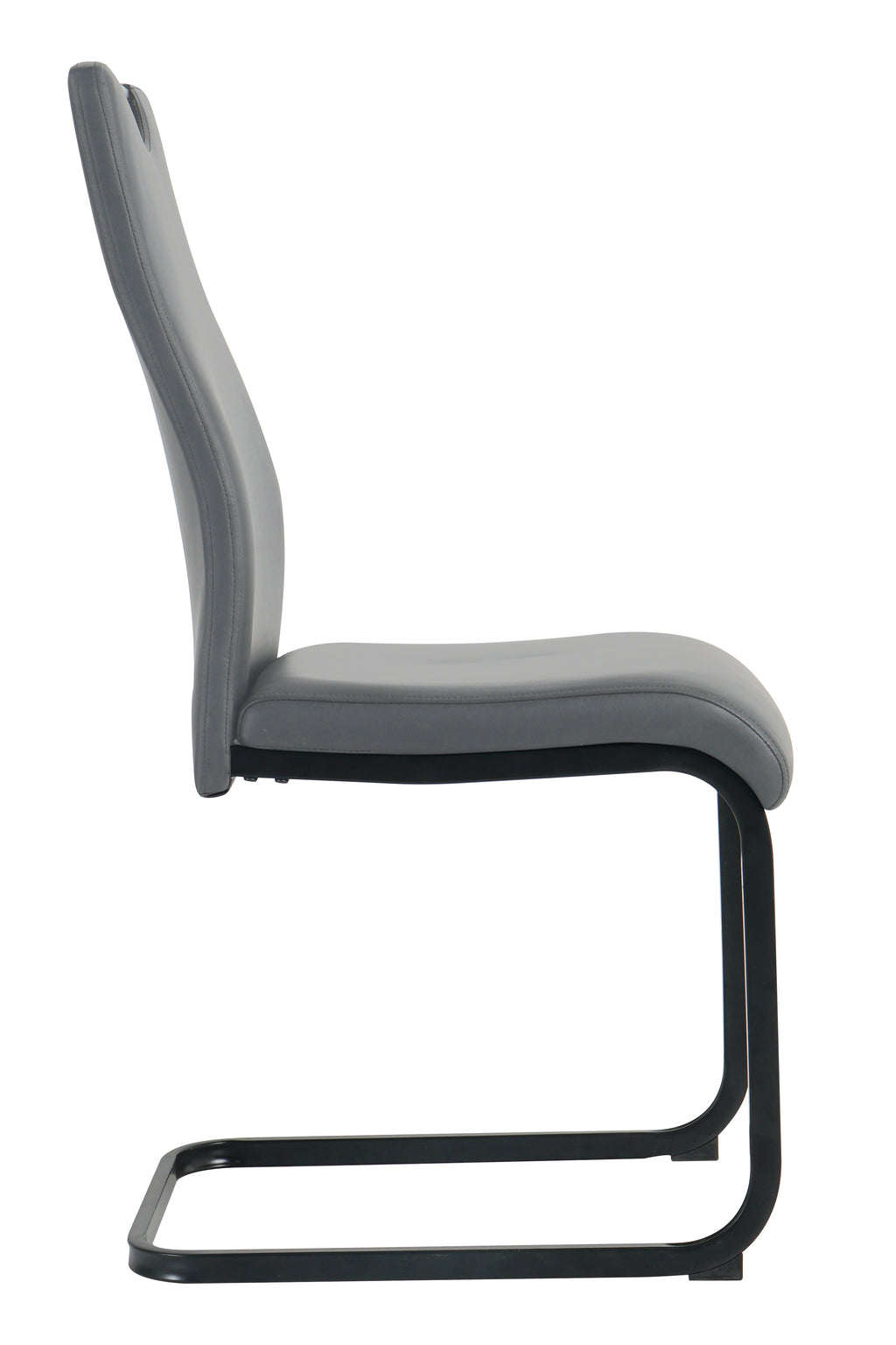 Stuhl, 2er-Set – Bezug grau, Beine schwarz – Bild 4